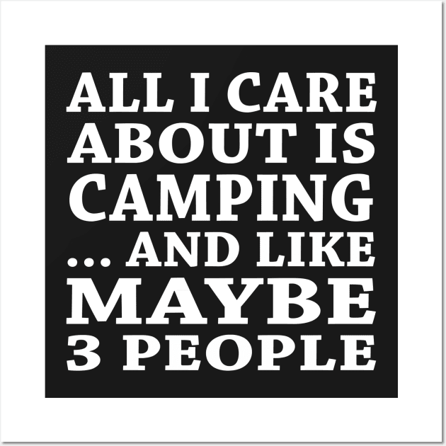 All  I Care About Is Camping And Like Maybe 3 People Wall Art by hoberthilario